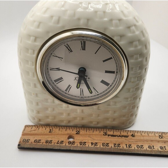 Joanl Vintage Cream Porcelain Arched Quartz Clock - Untested - Picture 7 of 12
